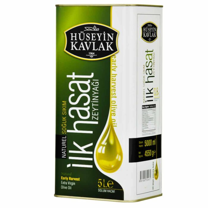 Hüseyin Kavlak İlk Hasat Zeytinyağı 5 Lt Teneke