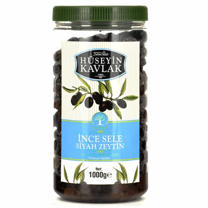 Hüseyin Kavlak İnce Sele Siyah Zeytin 1 Kg