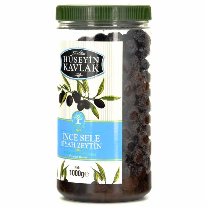 Hüseyin Kavlak İnce Sele Siyah Zeytin 1 Kg