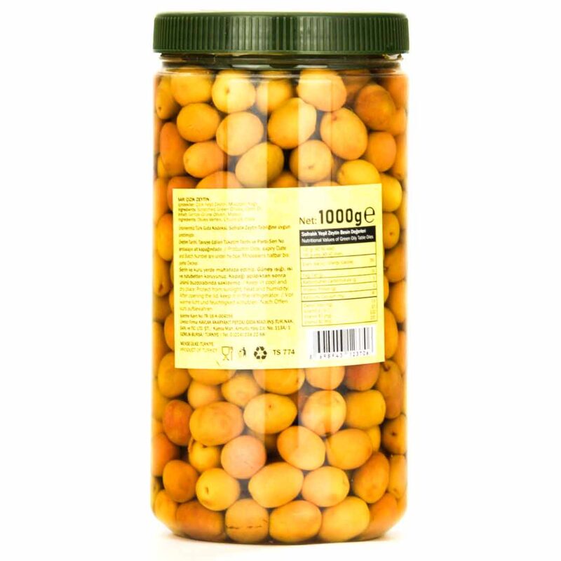 Hüseyin Kavlak Sarı Çizik Yeşil Zeytin 1 Kg