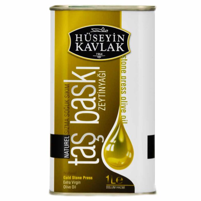 Hüseyin Kavlak Taş Baskı Zeytinyağı 1 Lt Teneke