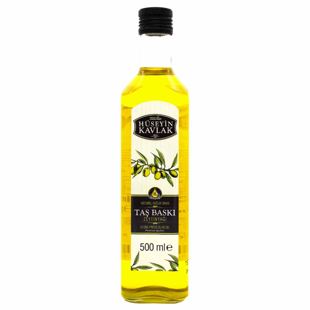 Hüseyin Kavlak Taş Baskı Zeytinyağı 500 Ml Cam