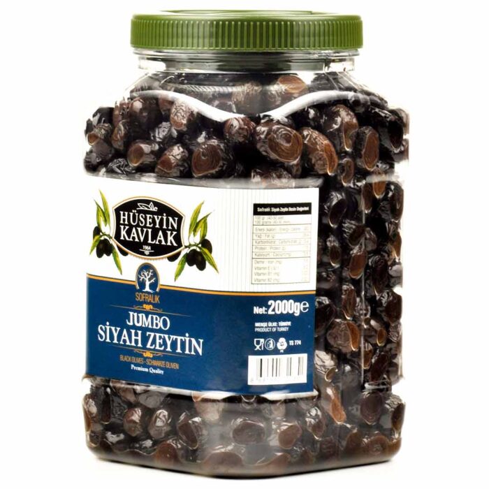 Hüseyin Kavlak Jumbo Siyah Zeytin 2 Kg Pvc
