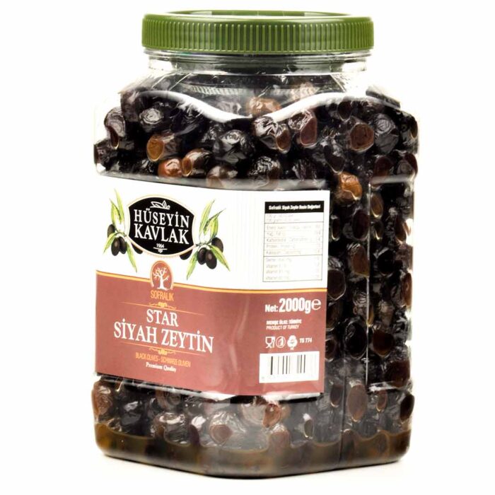 Hüseyin Kavlak Star Siyah Zeytin 2 Kg Pvc